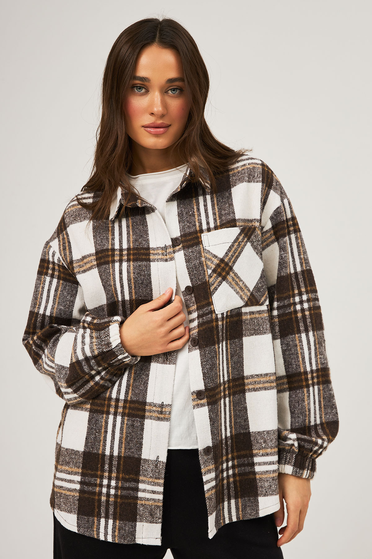 Картата сорочка утеплена